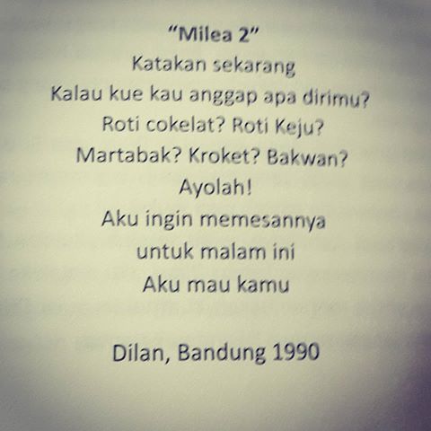 Detail Puisi Dilan Romantis Nomer 8