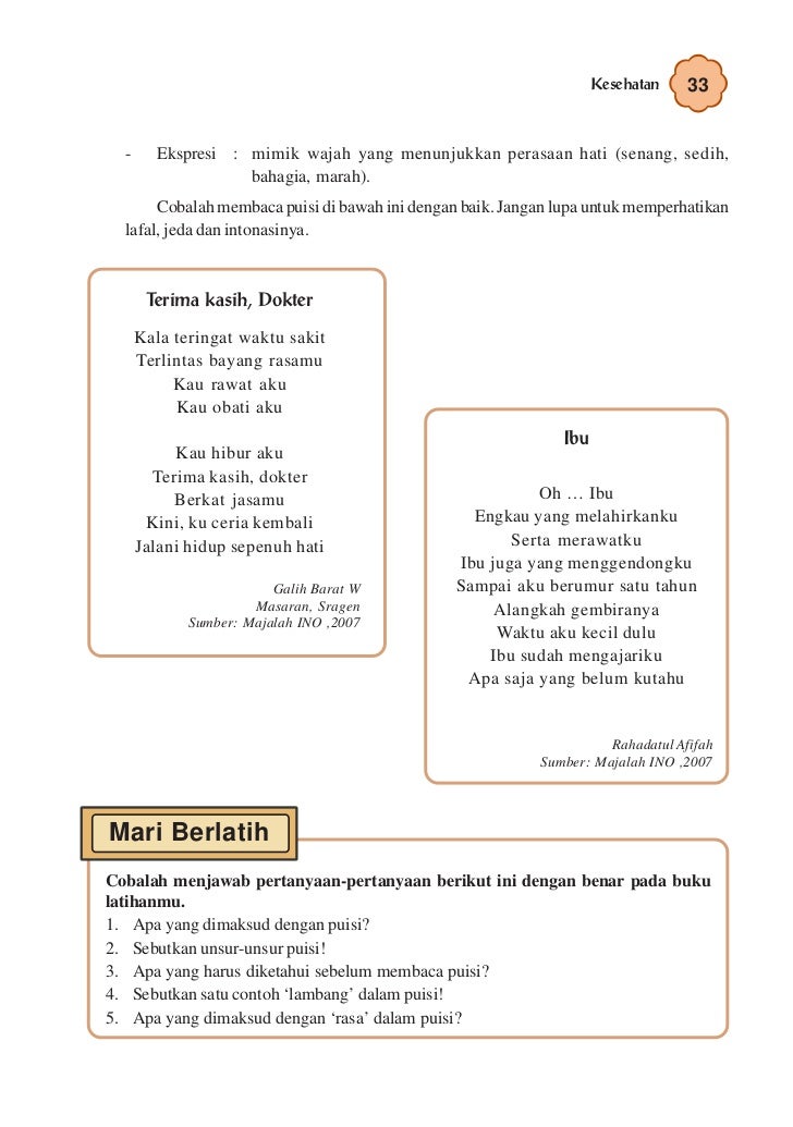 Detail Puisi Dokter 3 Bait Nomer 30