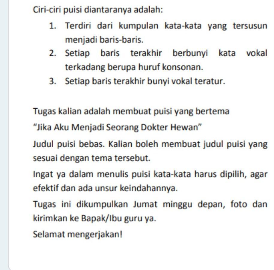 Download Puisi Dokter Hewan Nomer 1