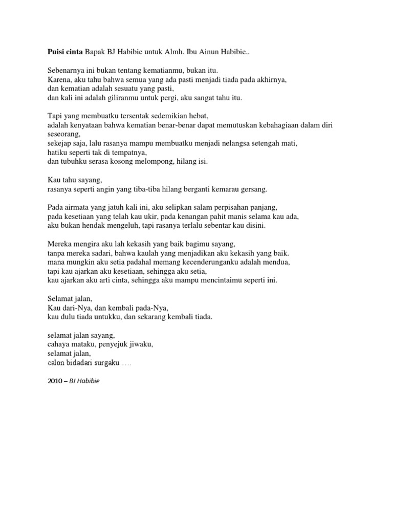 Detail Puisi Habibie Dan Ainun Nomer 10