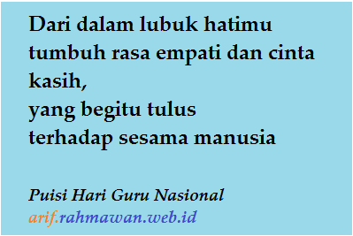 Detail Puisi Hari Guru Anak Sd Nomer 6