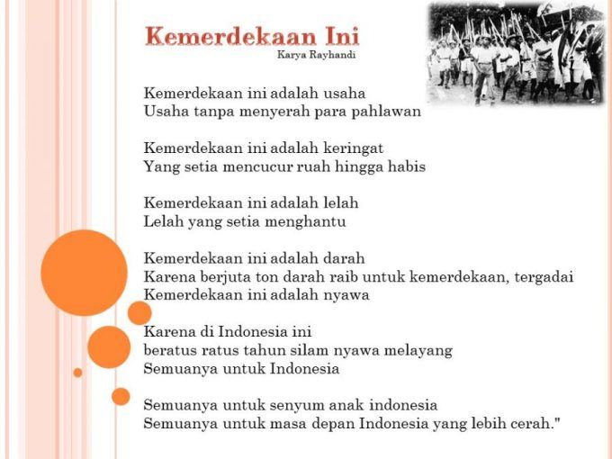 Detail Puisi Hari Merdeka Nomer 7