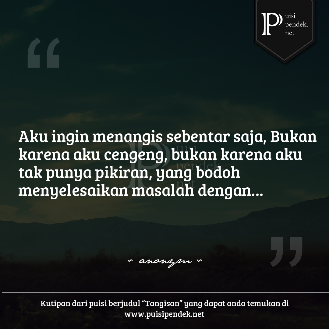 Detail Puisi Hati Menangis Nomer 2