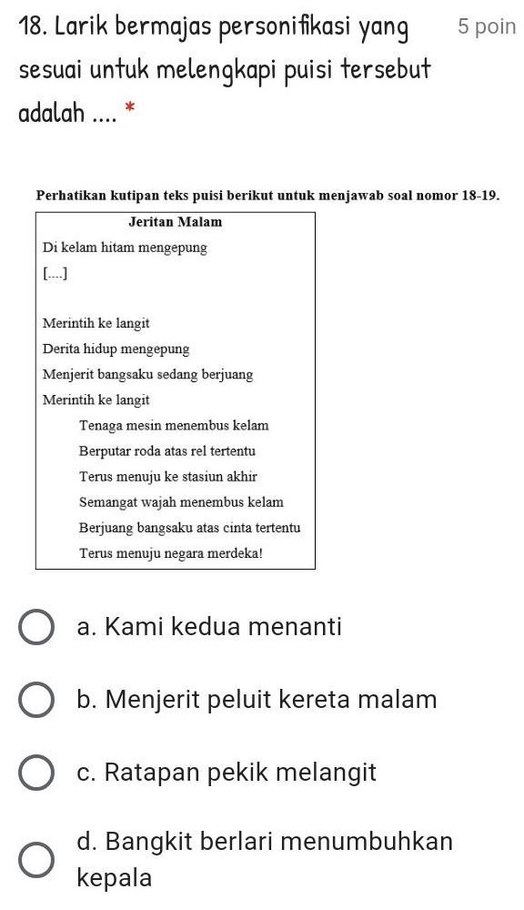 Detail Puisi Jeritan Malam Nomer 14