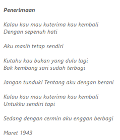 Detail Puisi Judul Aku Karya Chairil Anwar Nomer 29