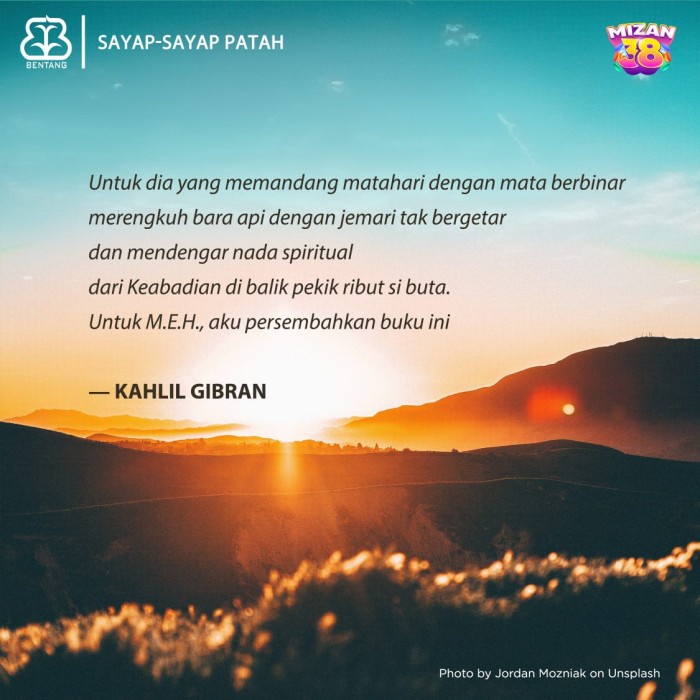 Detail Puisi Kahlil Gibran Sayap Sayap Patah Nomer 39