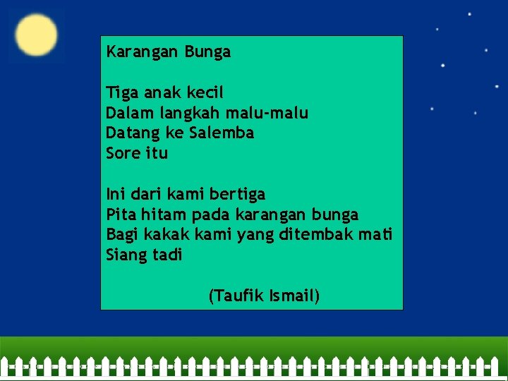 Detail Puisi Karangan Bunga Nomer 6