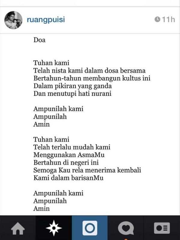 Puisi Karya Taufik Ismail Doa - KibrisPDR