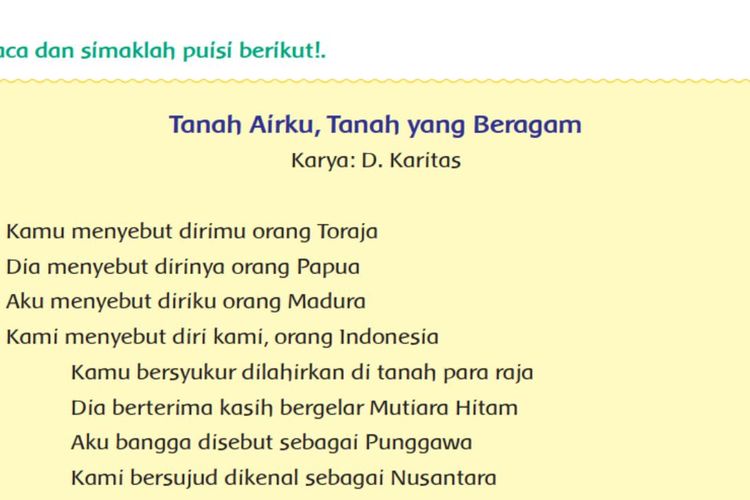 Detail Puisi Keberagaman Indonesia Nomer 3