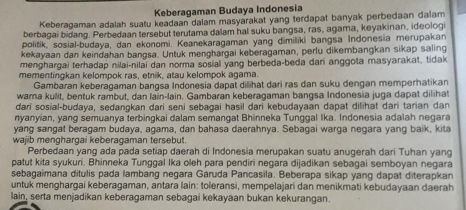 Detail Puisi Keberagaman Indonesia Nomer 29