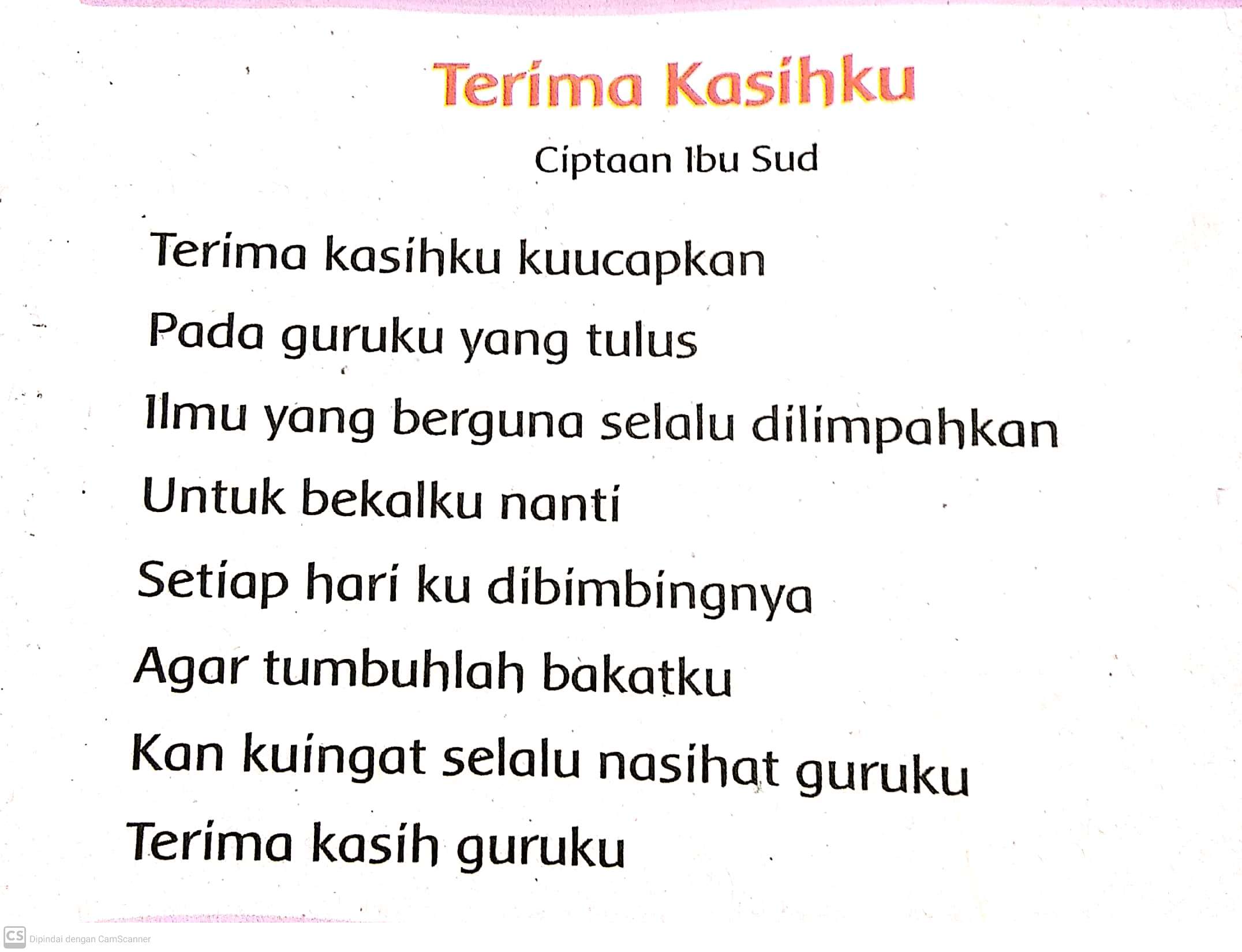 Detail Puisi Kelas 1 Sd Nomer 42