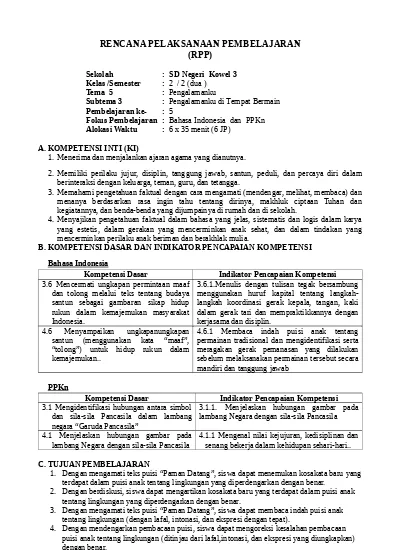Detail Puisi Kelas 2 Sd Nomer 22