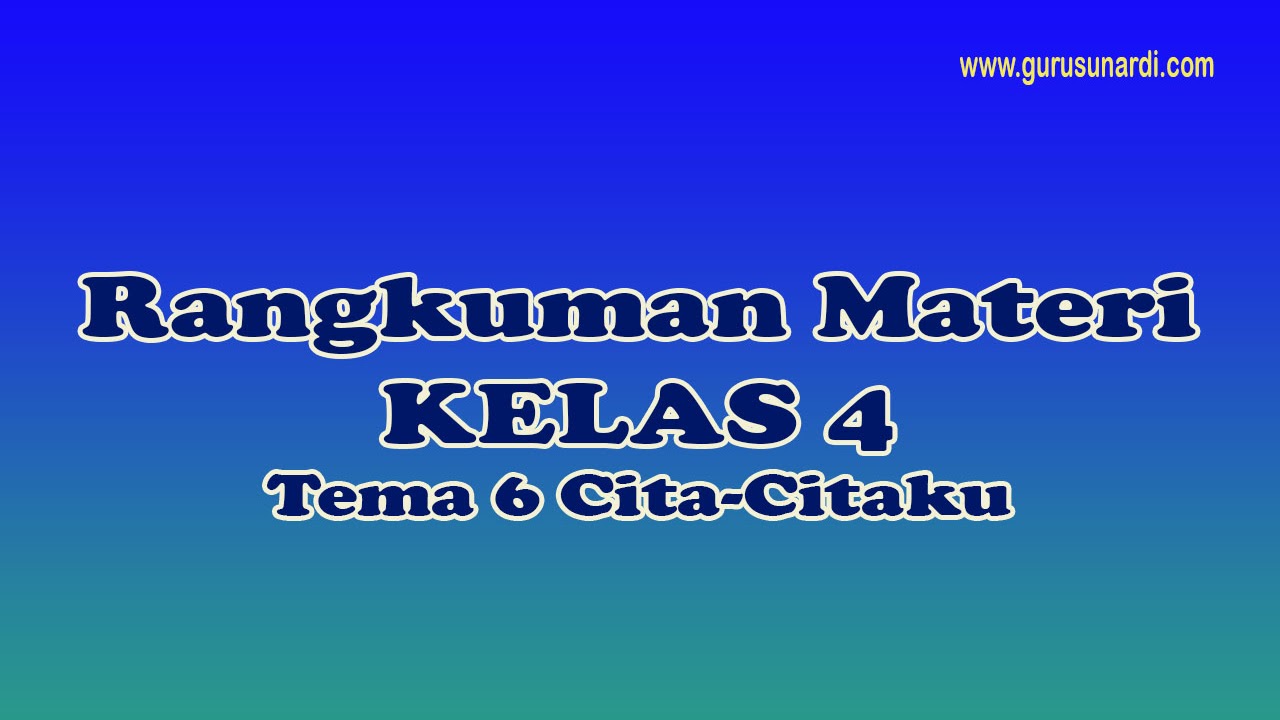 Detail Puisi Kelas 4 Sd Cita Citaku Nomer 52