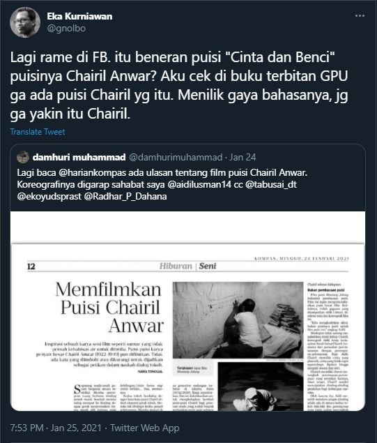 Detail Puisi Ki Hajar Dewantara Karya Chairil Anwar Nomer 43