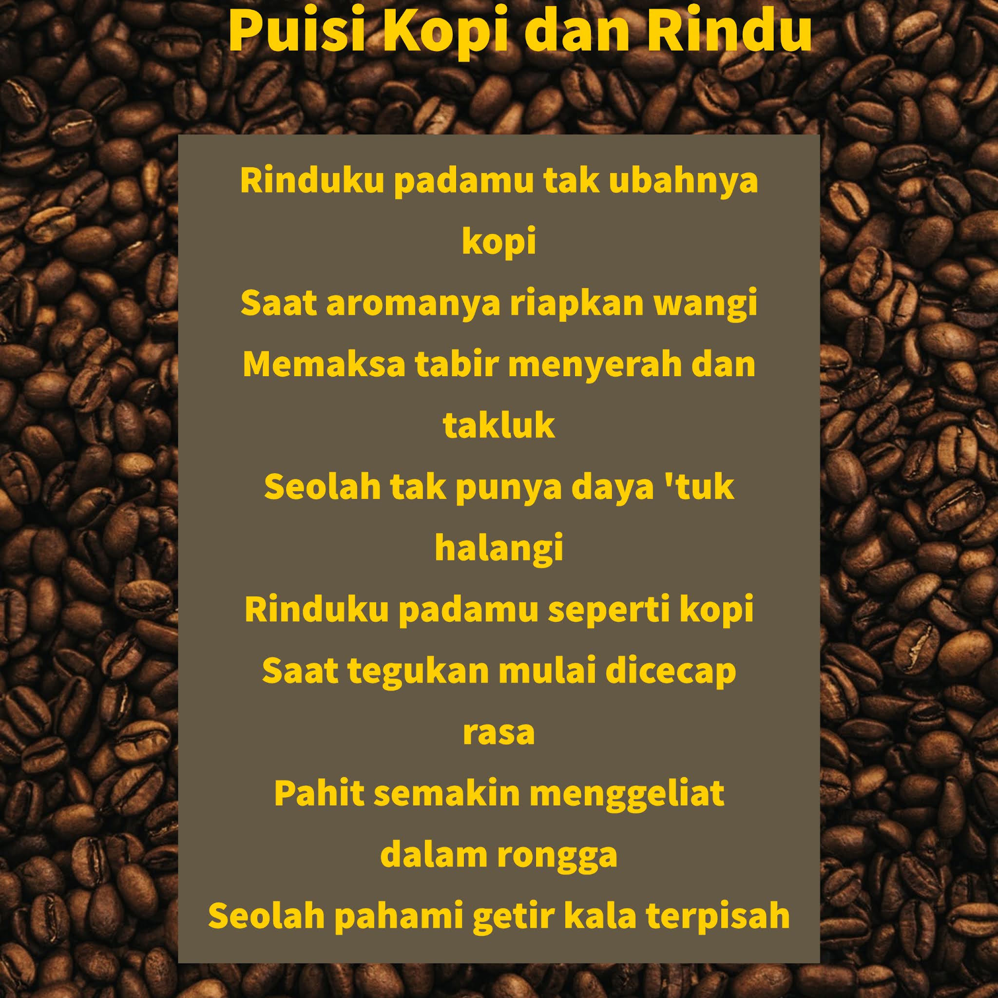 Puisi Kopi Malamku - KibrisPDR