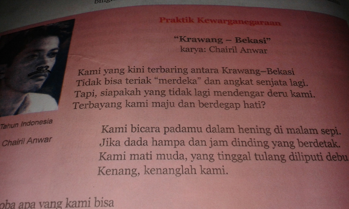Detail Puisi Krawang Bekasi Chairil Anwar Nomer 14