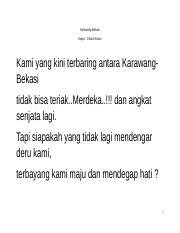 Detail Puisi Krawang Bekasi Chairil Anwar Nomer 38