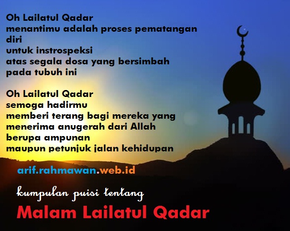 Puisi Lailatul Qadar - KibrisPDR