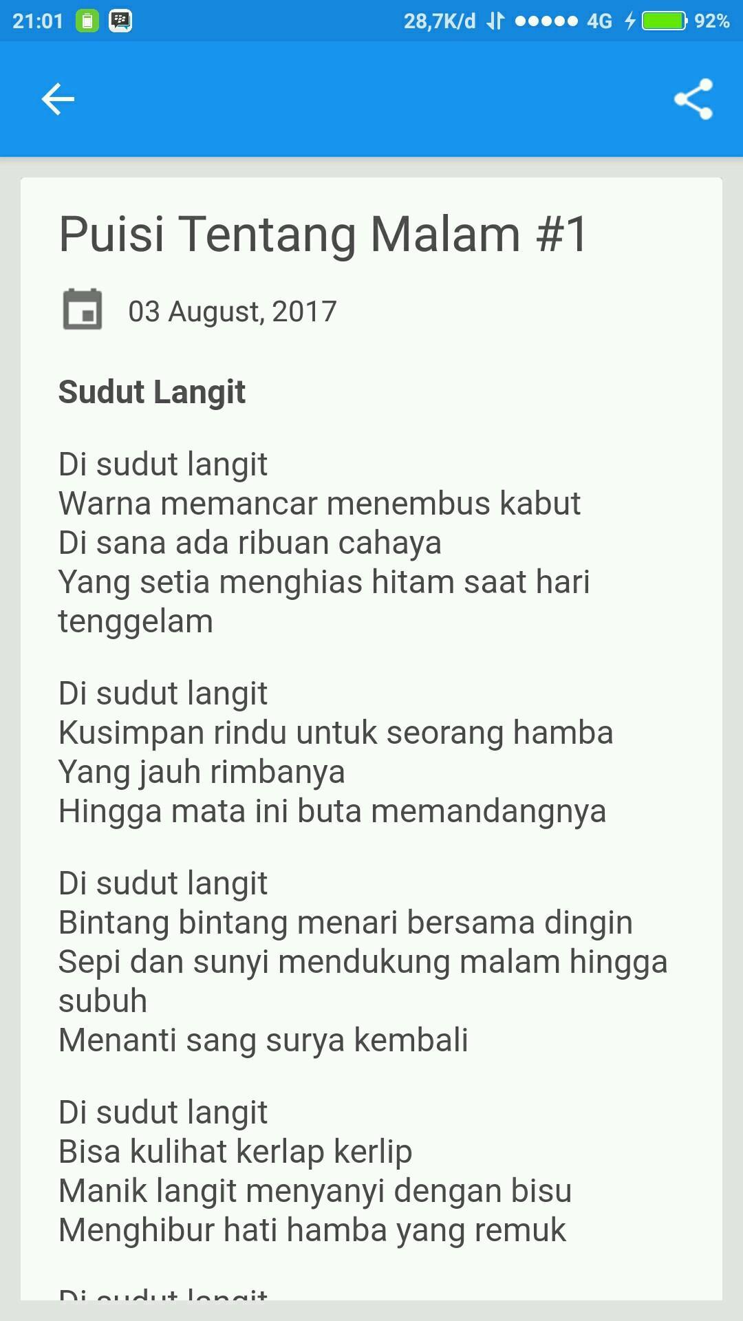 Detail Puisi Langit Malam Nomer 18