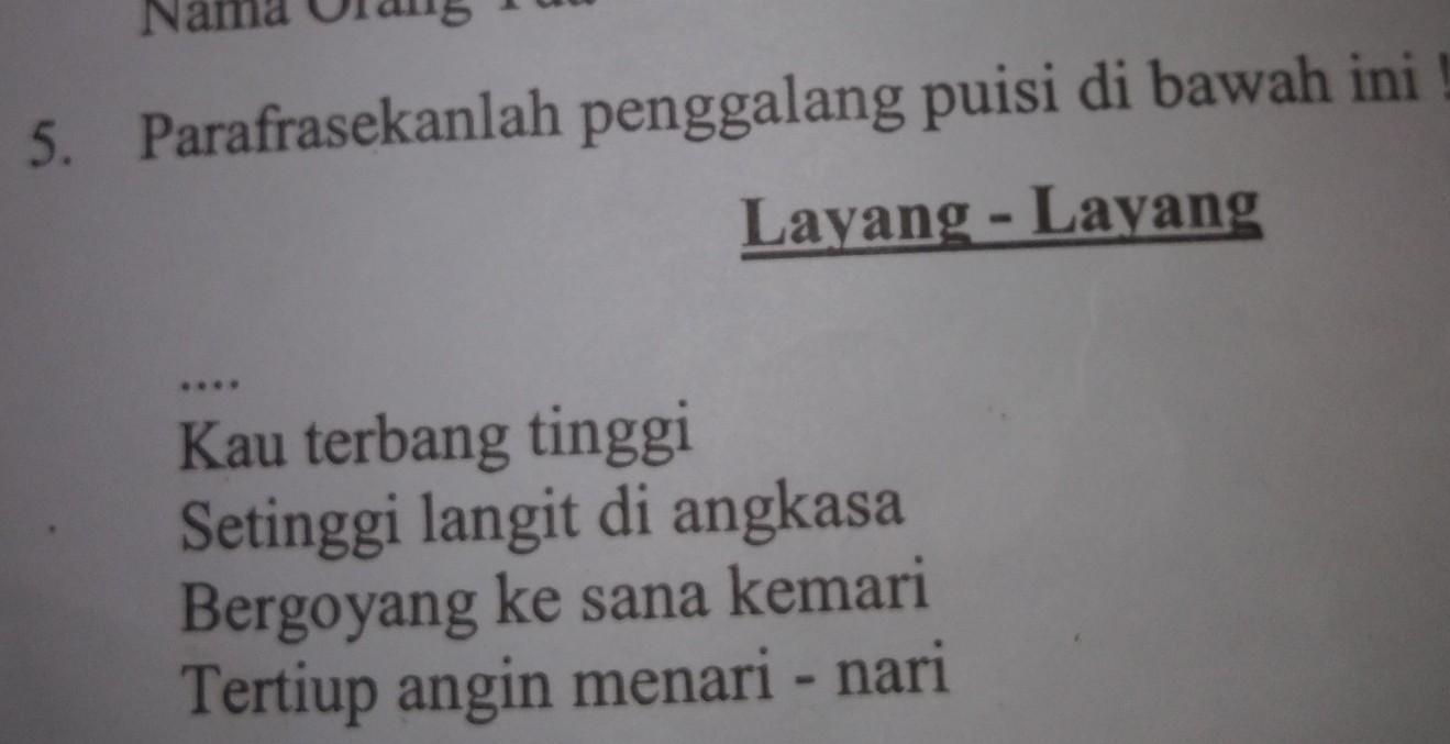 Detail Puisi Layang Layang Nomer 11