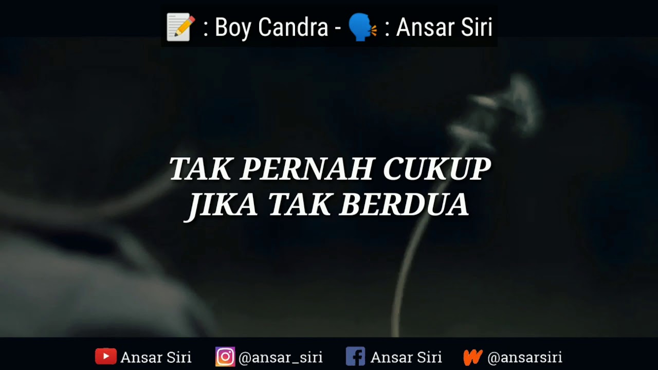 Detail Puisi Ldr Boy Candra Nomer 22