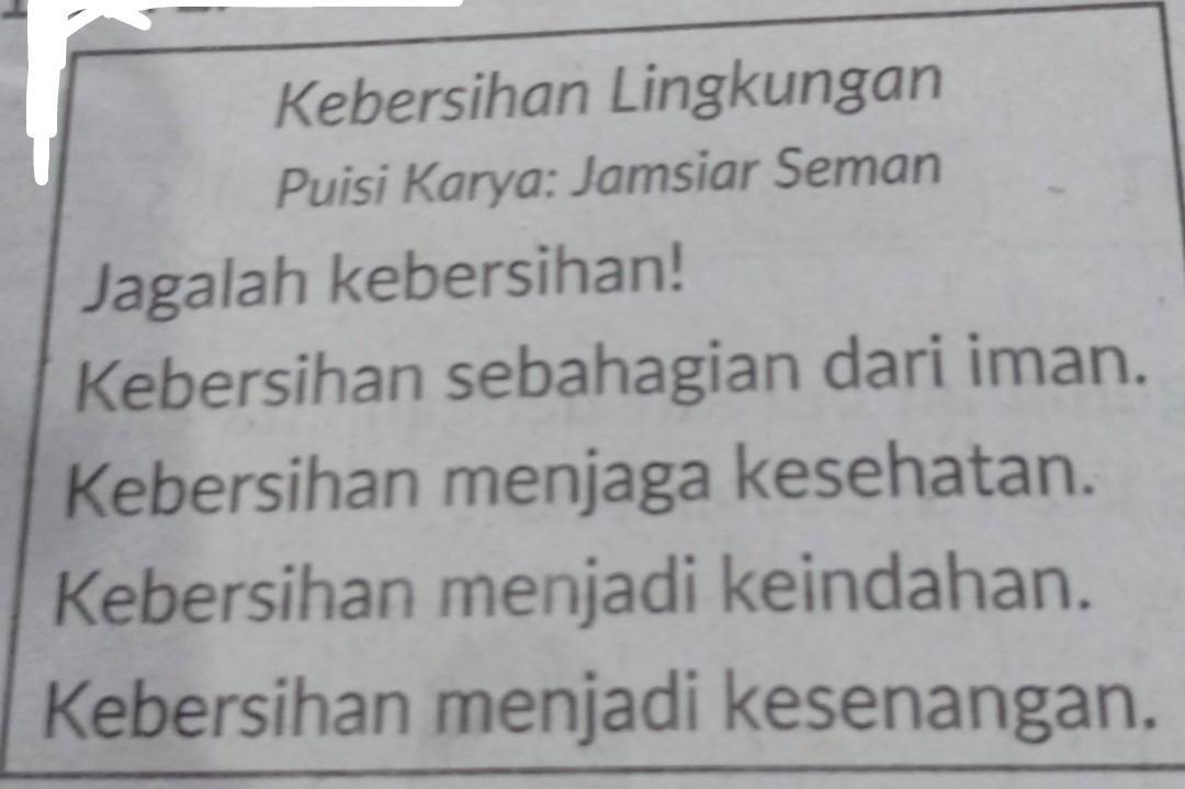 Detail Puisi Lingkungan Sekitar Nomer 39