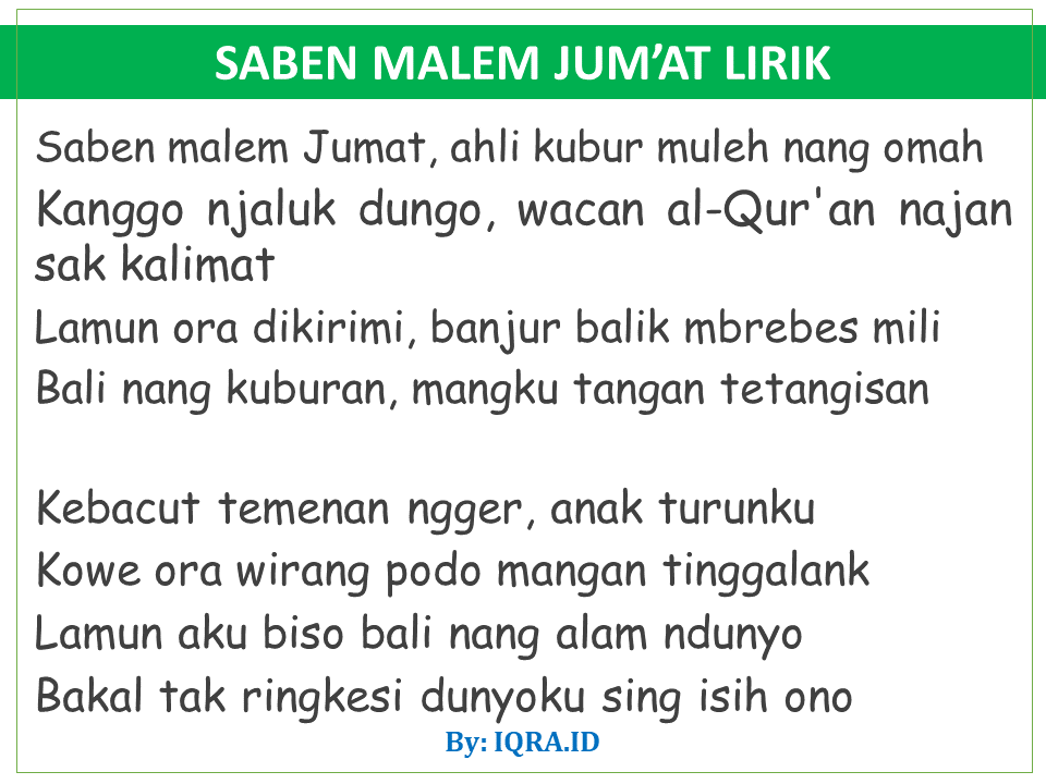 Detail Puisi Malam Jumat Nomer 18