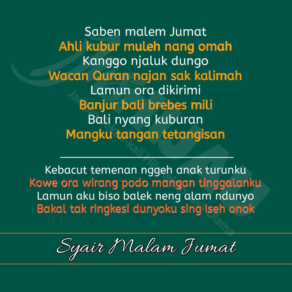 Detail Puisi Malam Jumat Nomer 32