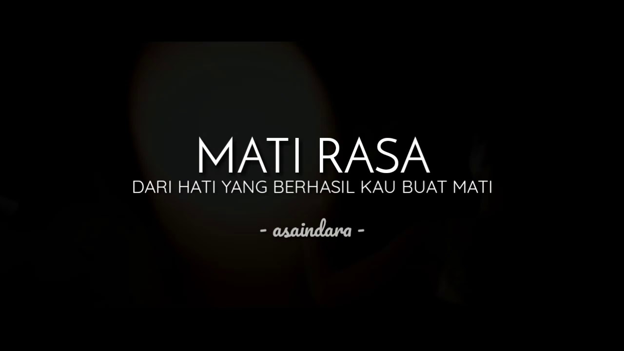 Detail Puisi Mati Rasa Nomer 2