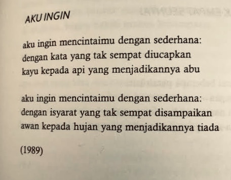 Detail Puisi Mencintaimu Dengan Sederhana Nomer 23