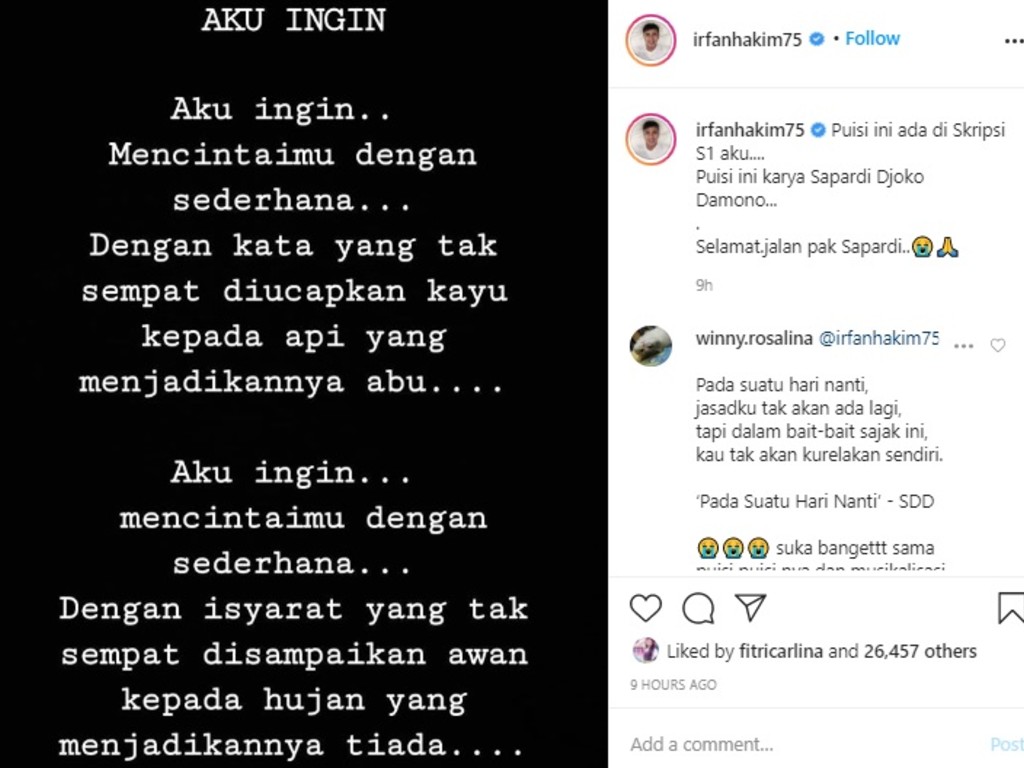 Detail Puisi Mencintaimu Dengan Sederhana Nomer 45