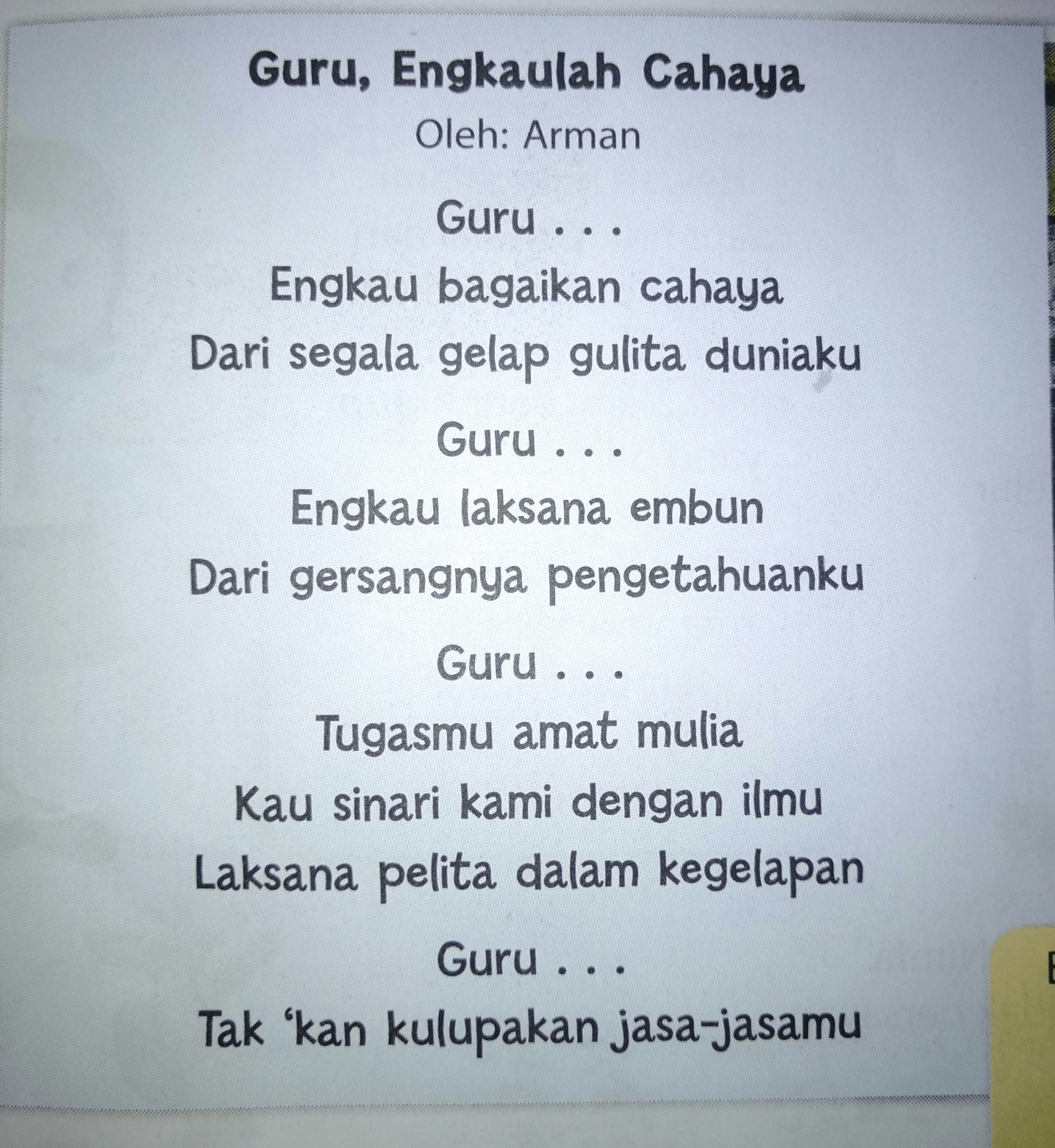 Detail Puisi Menjadi Prosa Tentang Guru Nomer 12