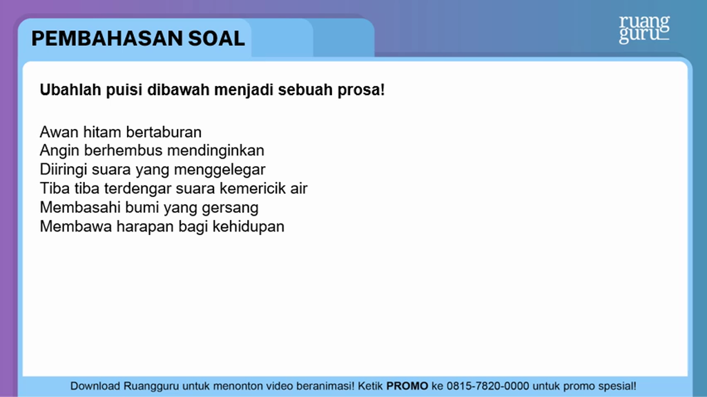 Detail Puisi Menjadi Prosa Tentang Guru Nomer 24