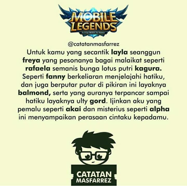 Puisi Mobile Legend - KibrisPDR