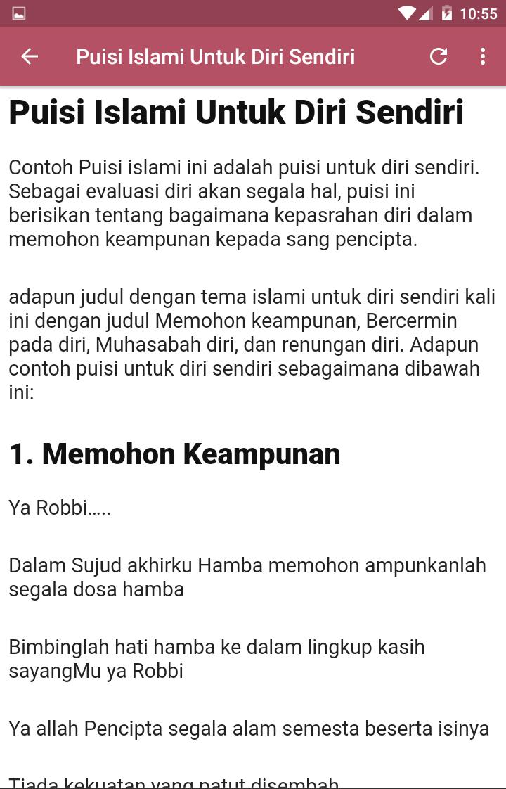 Detail Puisi Muhasabah Diri Nomer 37