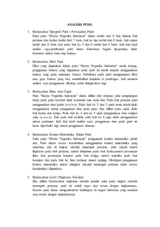 Detail Puisi Negeriku Indonesia Nomer 41