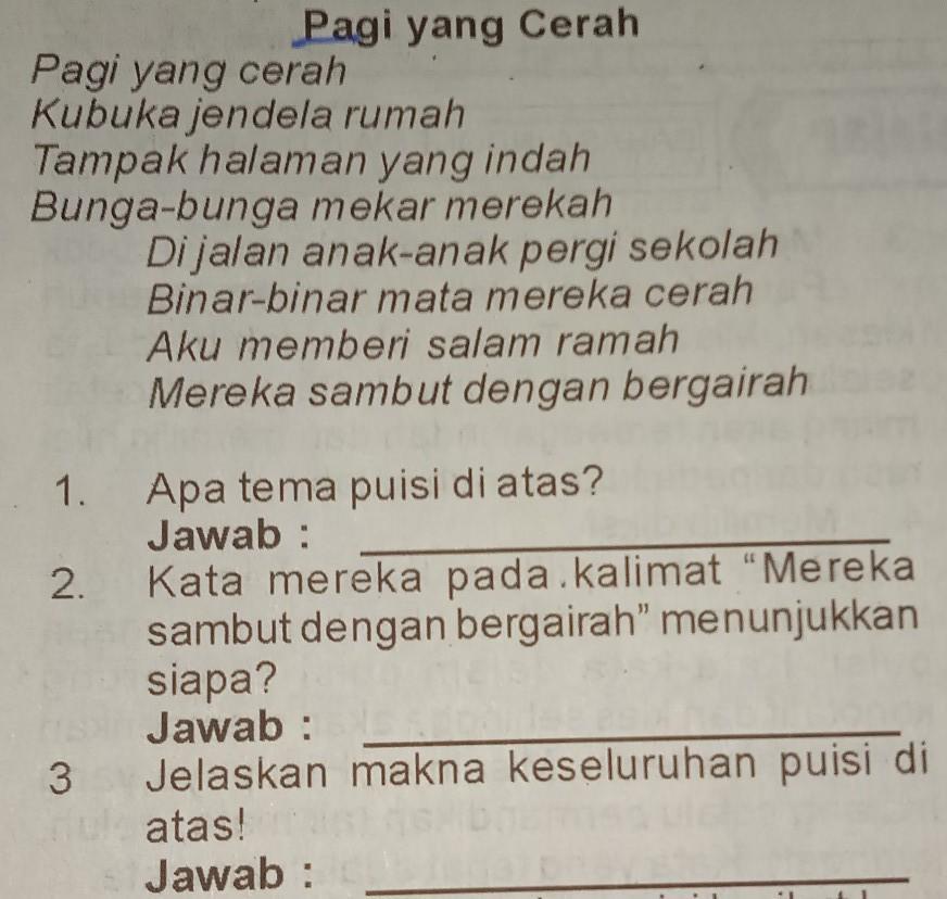 Detail Puisi Pagi Yang Cerah Nomer 46