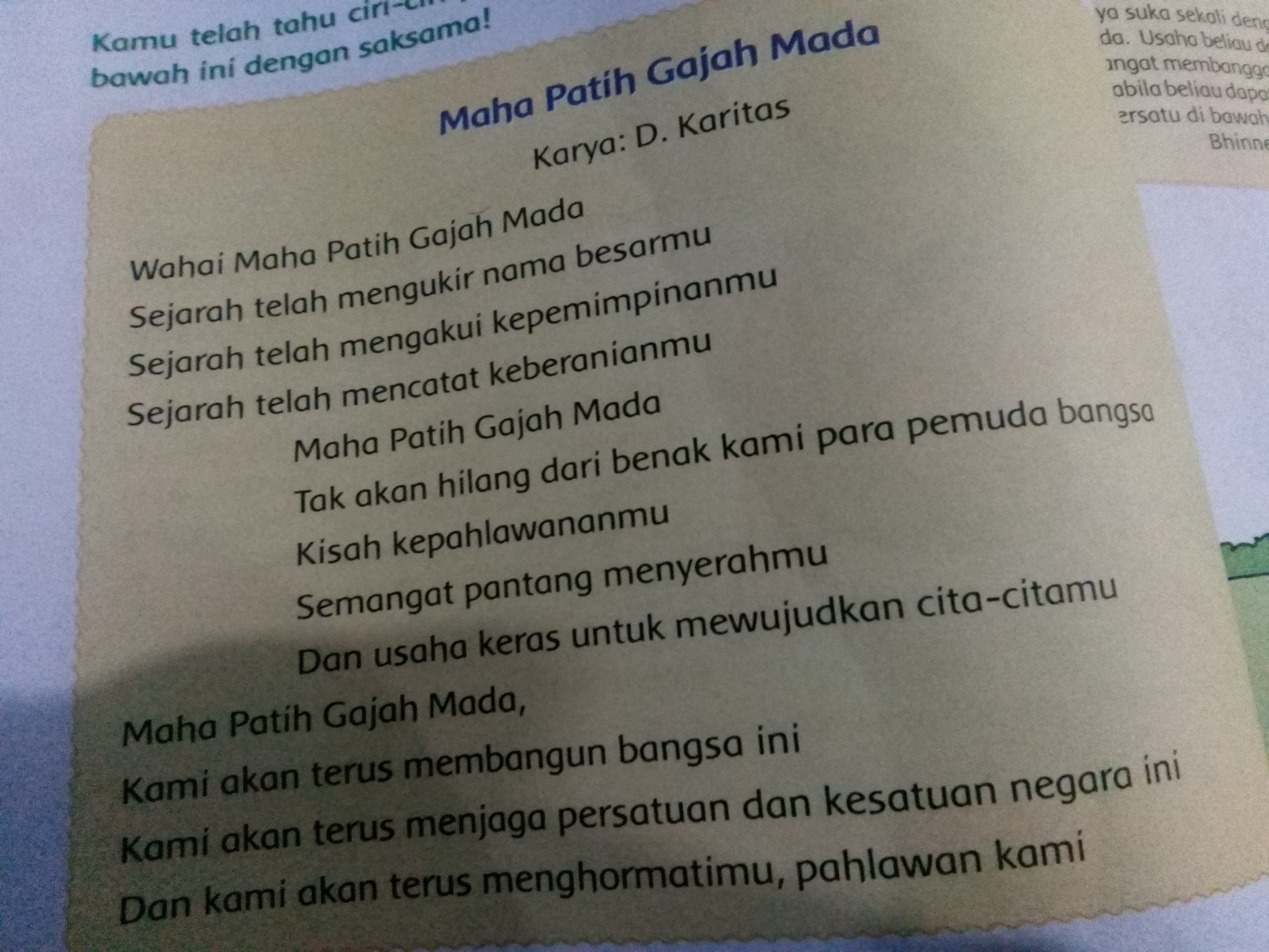 Detail Puisi Pahlawan 3 Bait Nomer 25