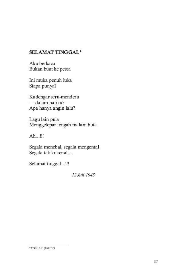 Detail Puisi Pahlawan Karya Chairil Anwar Nomer 14
