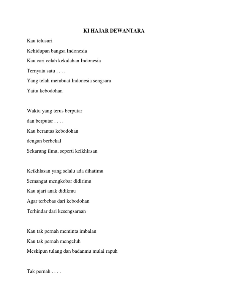 Detail Puisi Pahlawan Pendidikan Nomer 8
