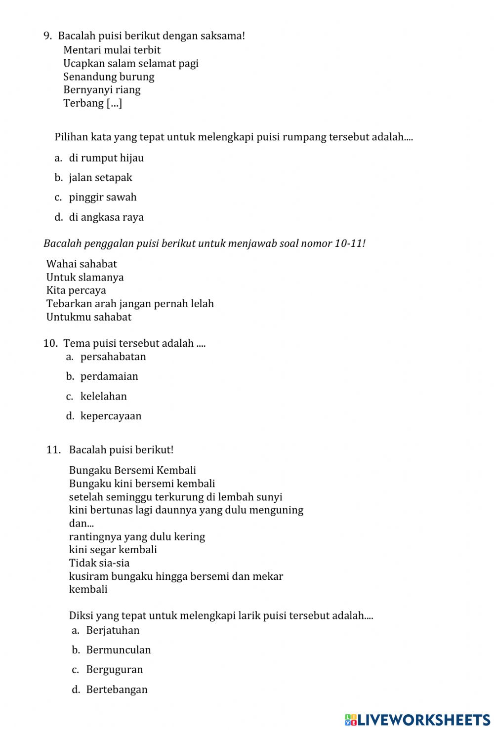 Detail Puisi Panjang Tentang Persahabatan Nomer 47