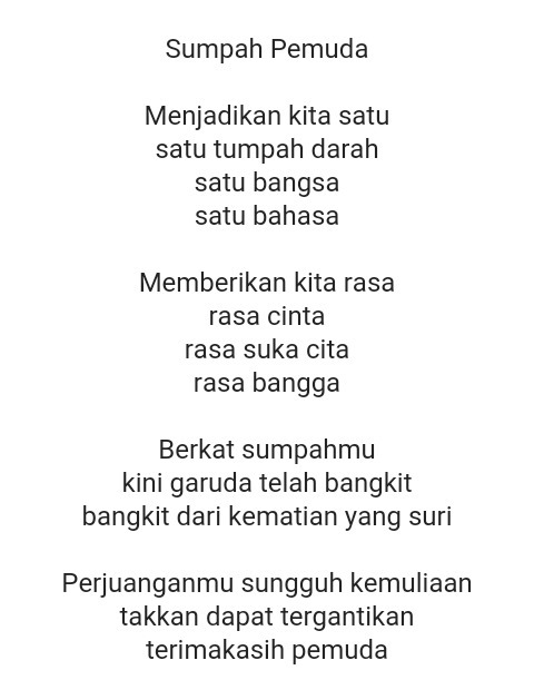 Detail Puisi Pemuda Indonesia Nomer 2