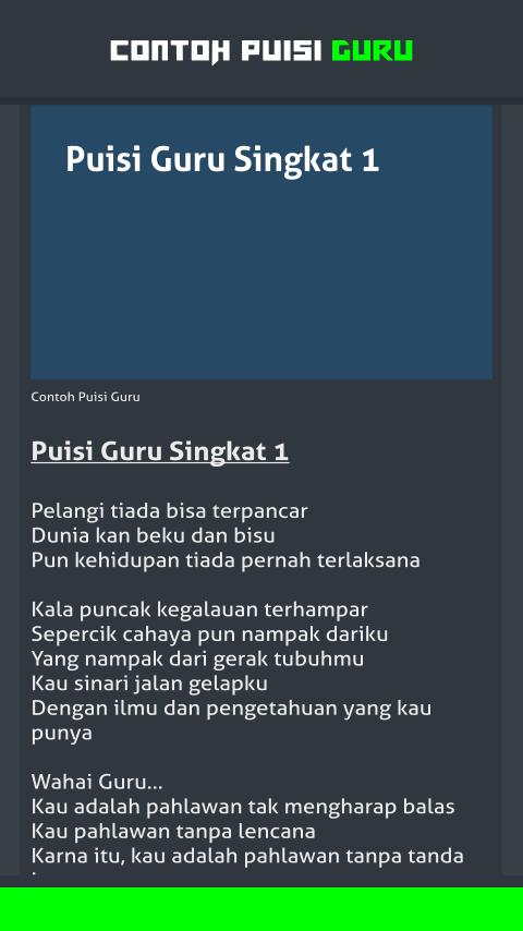 Detail Puisi Pendek Guru Nomer 44