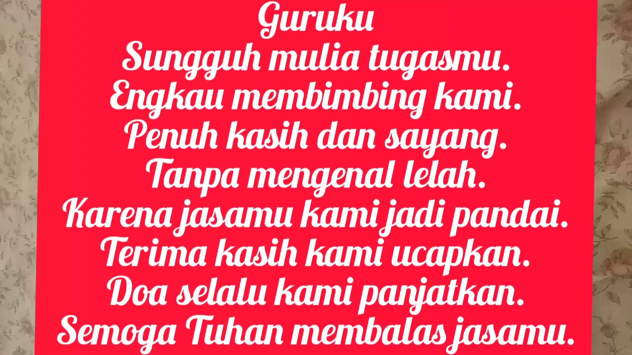 Detail Puisi Pendek Guru Nomer 47