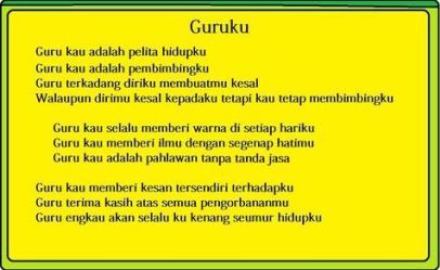 Detail Puisi Pendek Guru Nomer 8