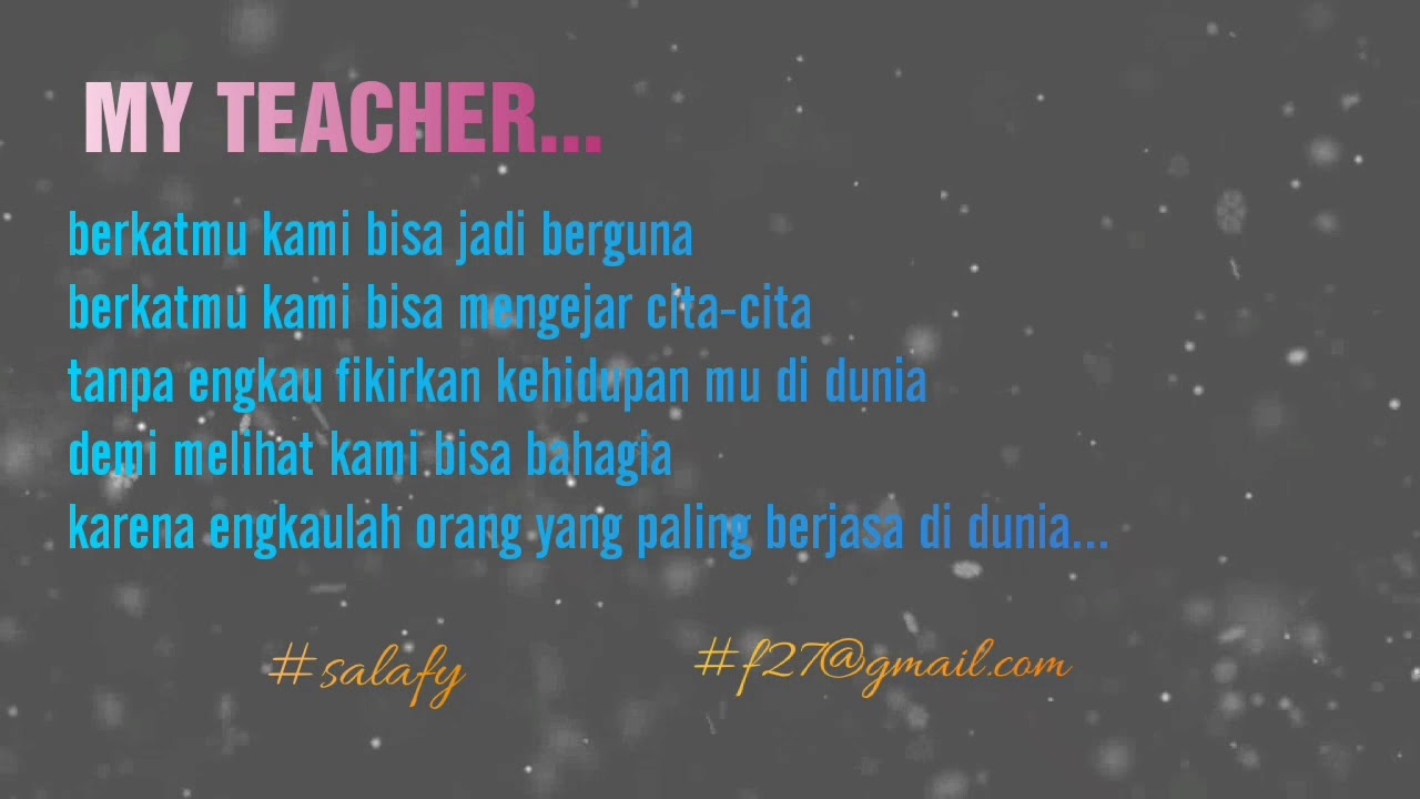 Detail Puisi Pendek Guru Nomer 9