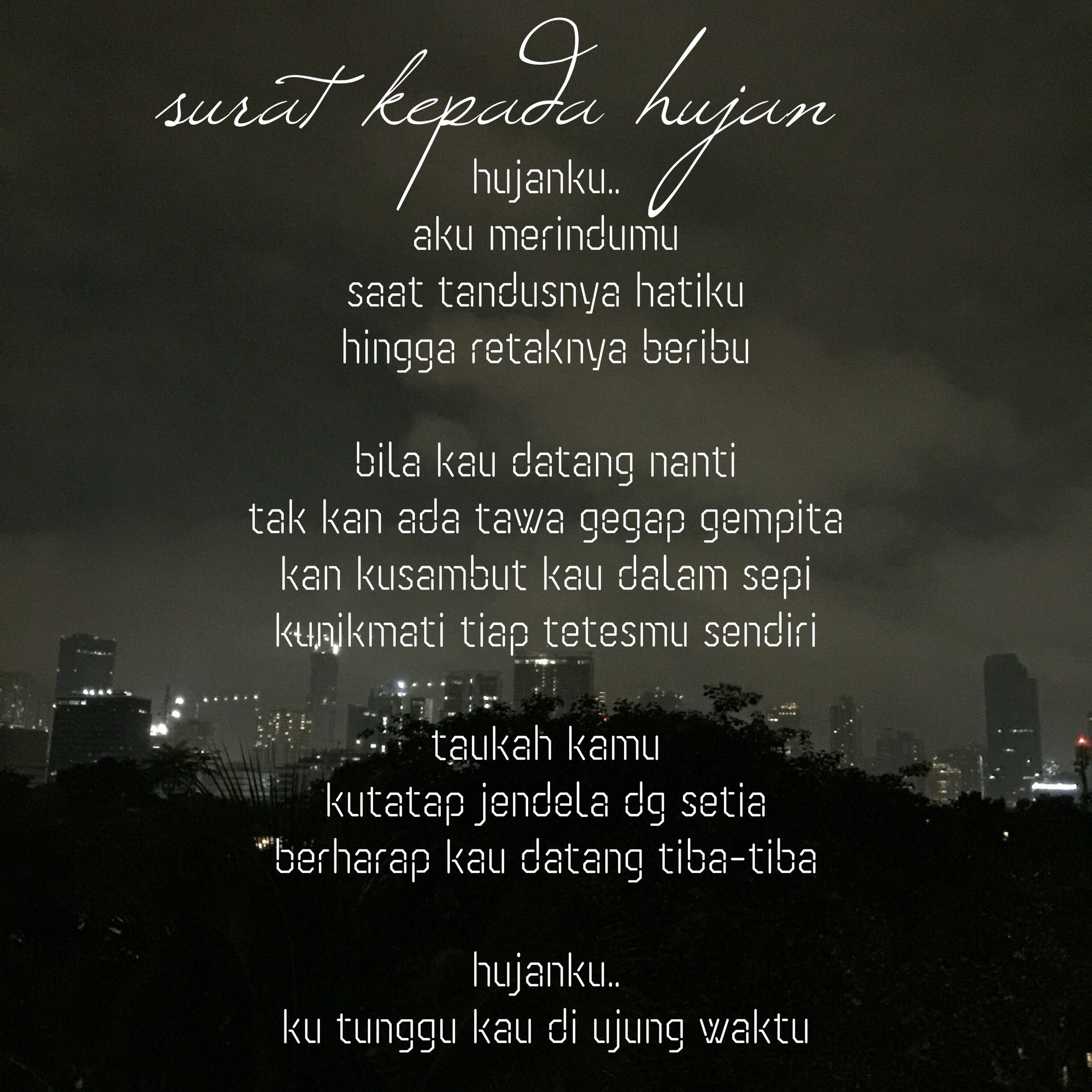 Detail Puisi Pendek Hujan Nomer 6