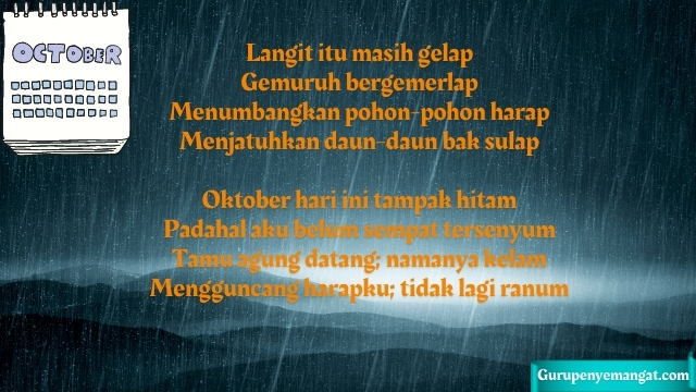 Detail Puisi Pendek Hujan Nomer 48