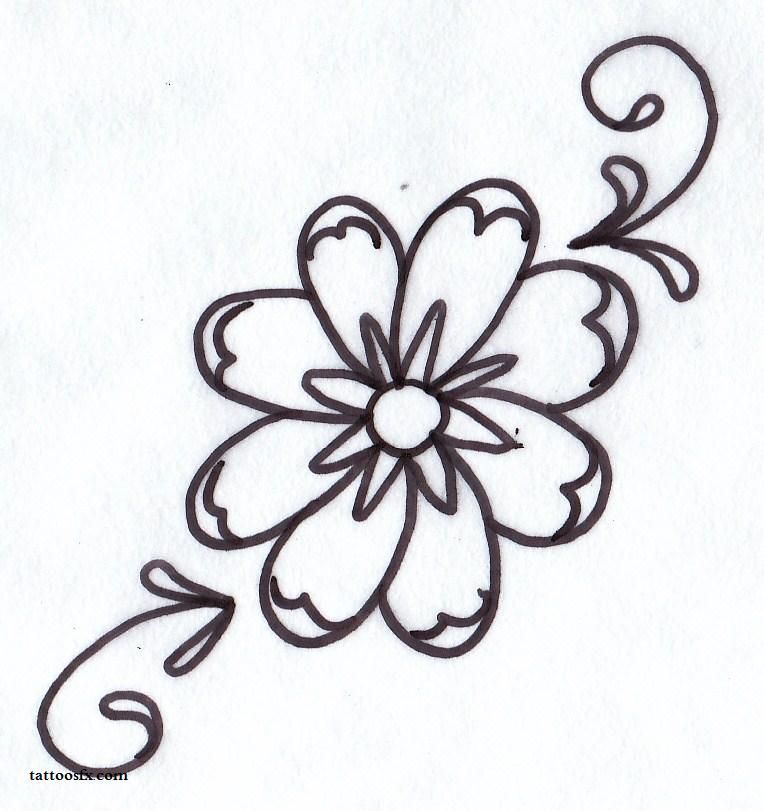 Detail Blumen Tattoo Vorlagen Zum Ausdrucken Nomer 16