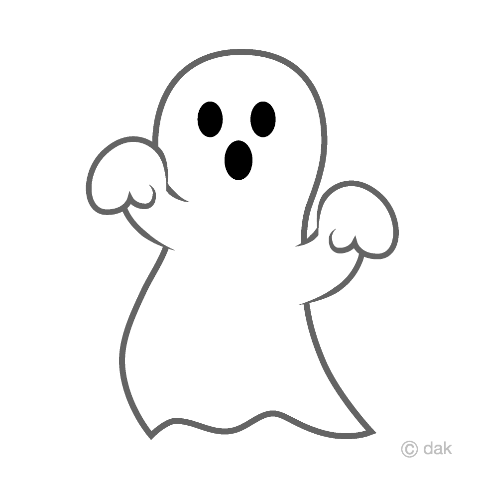 Detail Cute Ghost Clipart Black And White Nomer 13